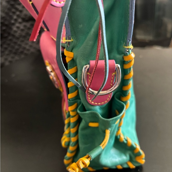 Dooney & Bourke Green and Pink Shoulder Bags - Picture 5 of 10